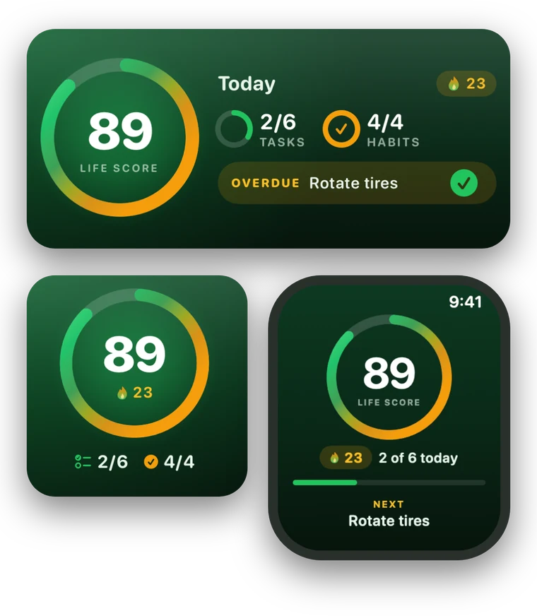 Home Screen widgets and Apple Watch